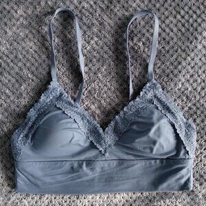 Aerie Blue Sunnie Blossom Lace Bralette